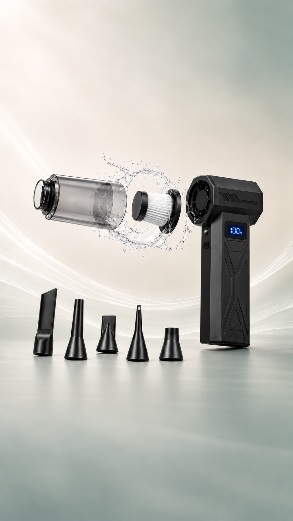 Vento — 3 in1  Ausblasen, Saugen, Aufpumpen